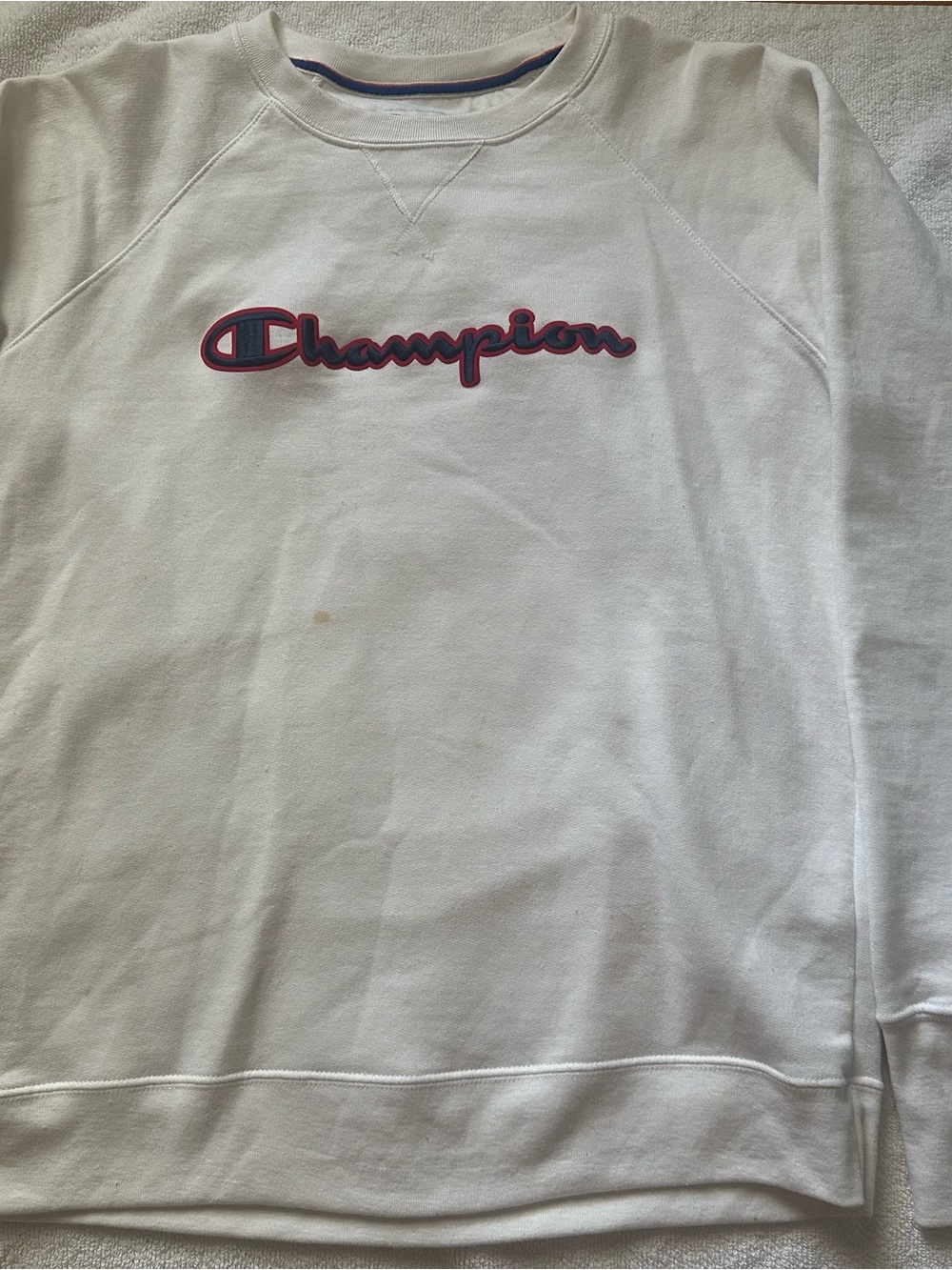 Champion White Crewneck Sweatshirt